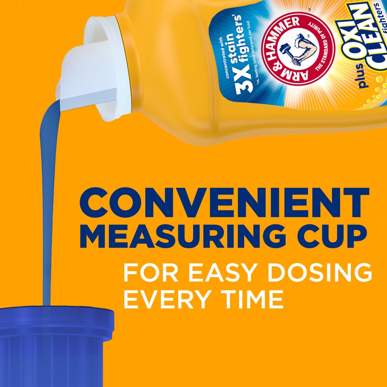 OxiClean Stain Fighters Liquid Laundry Detergent, Fresh Scent, 77 Loads