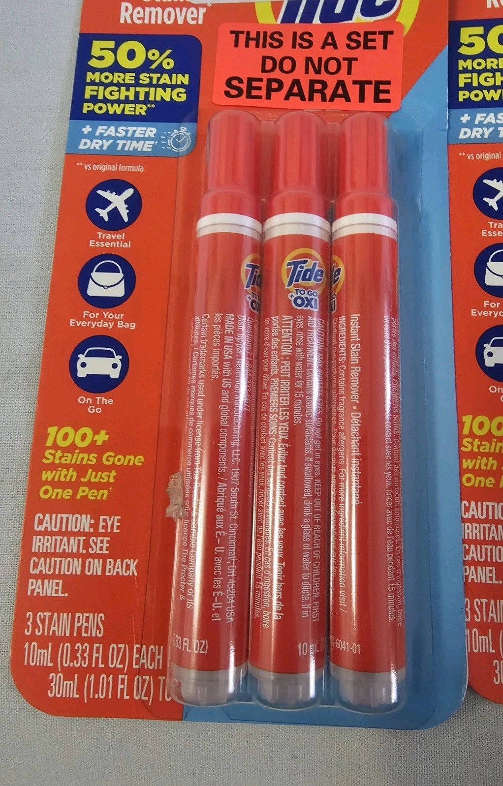 (2) Tide To Go Oxi Instant Laundry Stain Remover Pen Packs