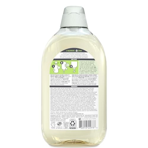 Seventh Generation Easy Dose Laundry Detergent 23Oz Ultra Concentrated 66 Loads