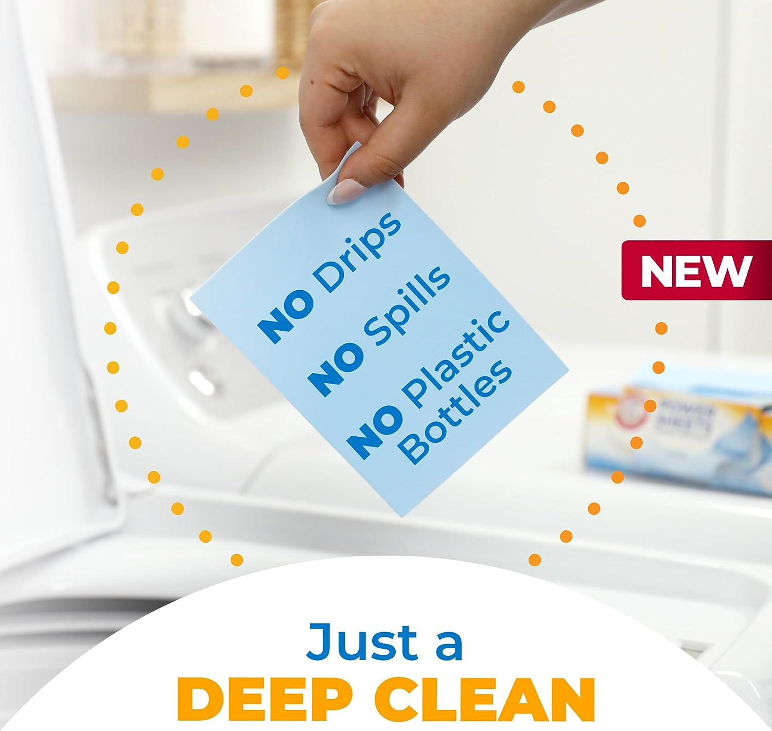 Arm & Hammer Power Sheets Laundry Detergent, Fresh Linen 50Ct, up to 100 Small