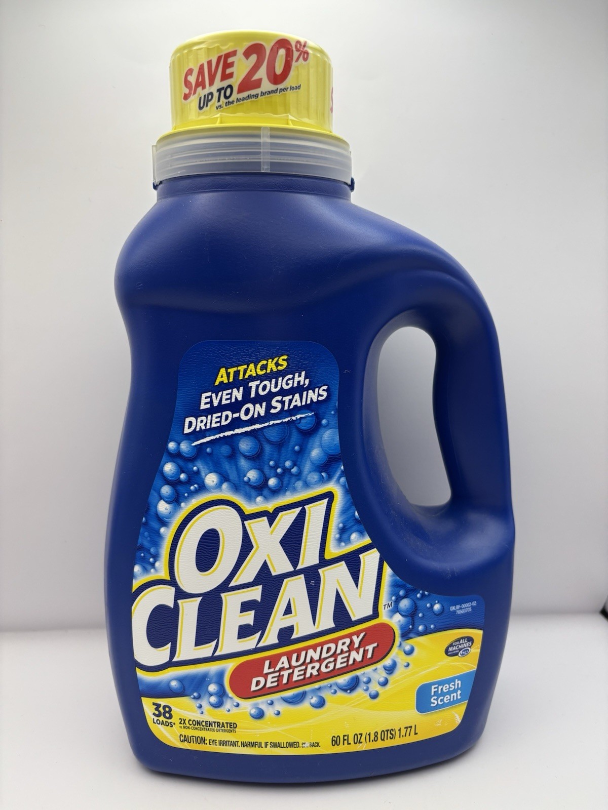 Oxi Clean Liquid Laundry Detergent Sparkling Fresh High Def 60 oz