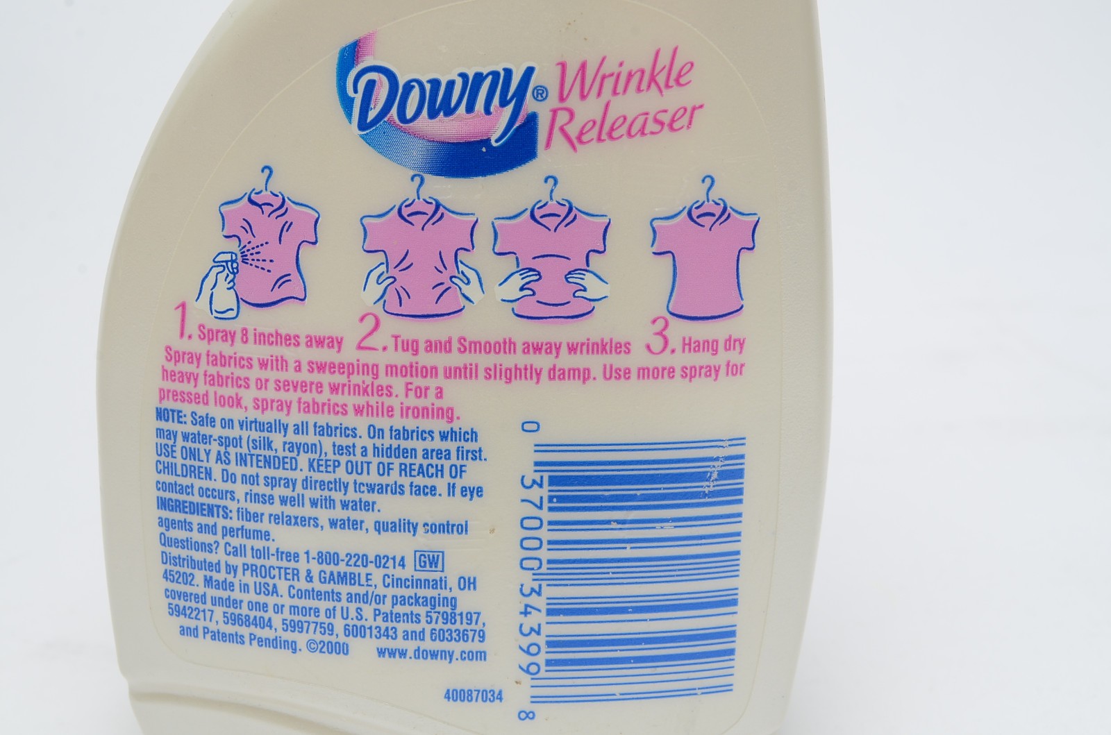 Vintage 2000 Downy Wrinkle Releaser Spray Light Freshness Original Formula 16.9