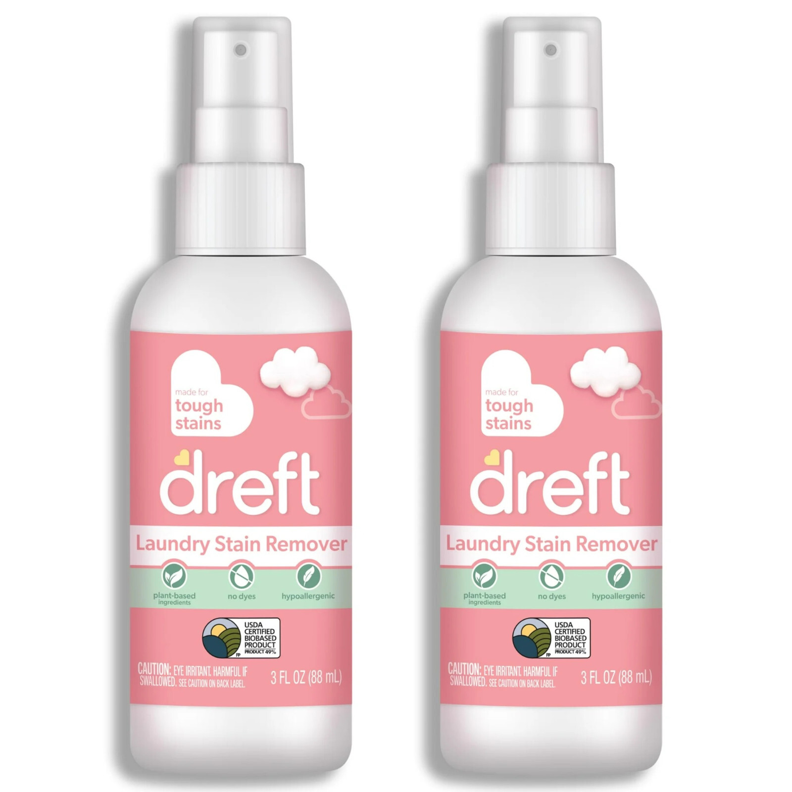 Dreft Stain Remover for Baby Clothes, Fragrance Free and Hypoallergenic 2-PACK