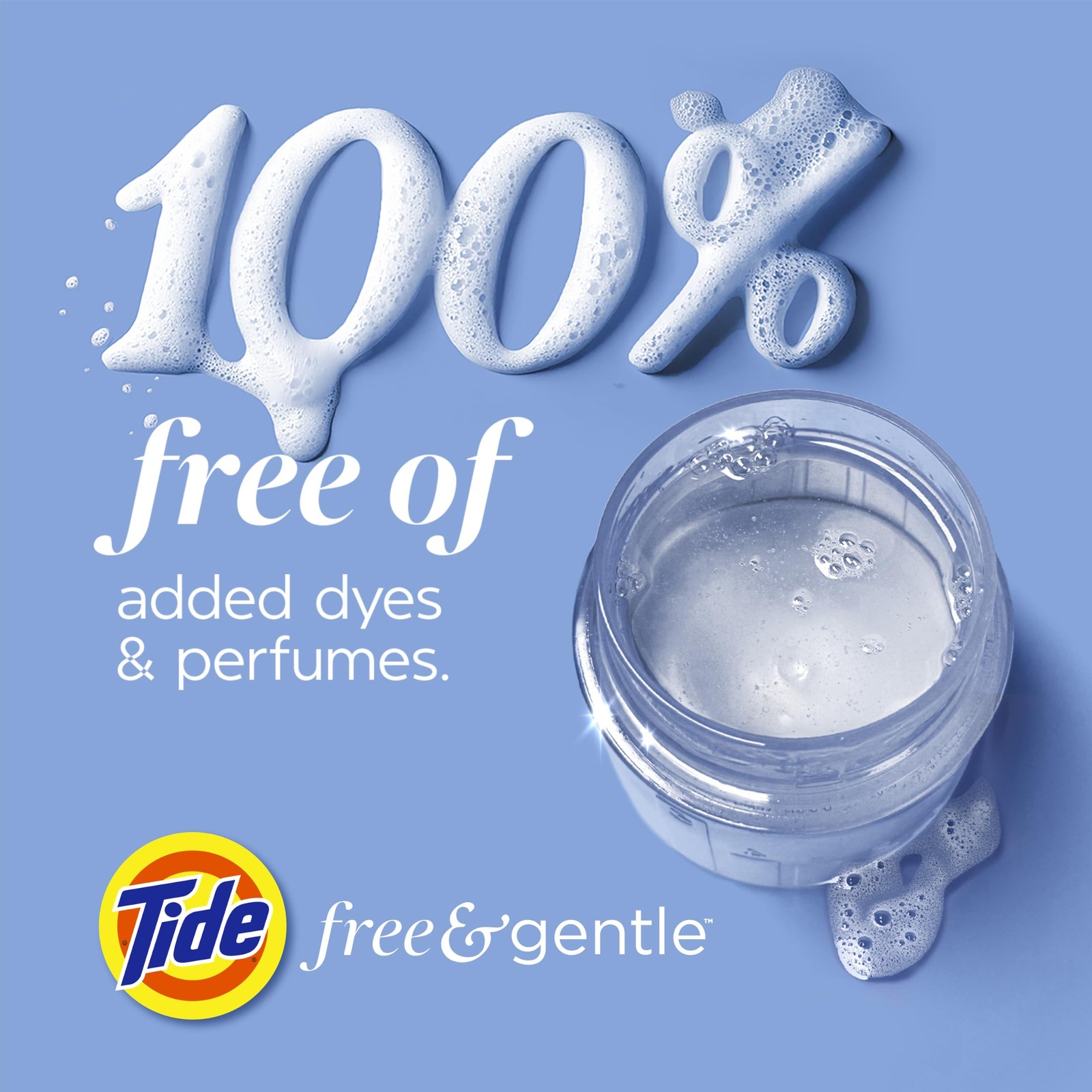 Tide Free & Gentle Liquid Laundry Detergent, 64 84 Fl Oz (Pack of 1), linen