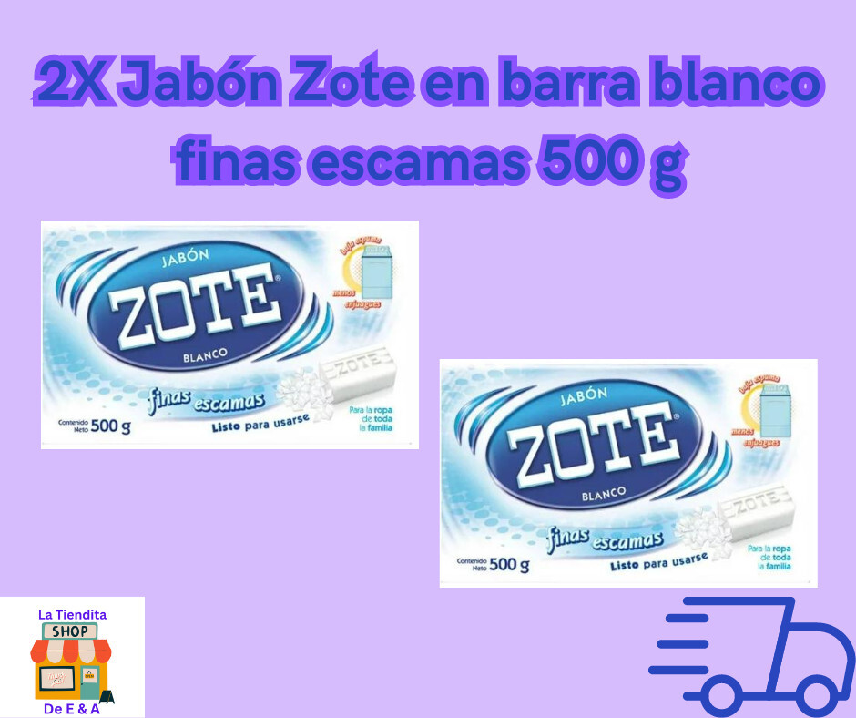 2 x Jabón Zote en barra blanco finas ESCAMAS 500 g