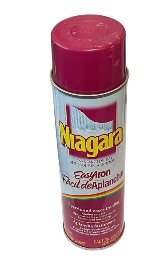 Niagara Easy Iron Non – Starch Spray Aerosol Can 20oz NOS NEW Vtg Vintage prop