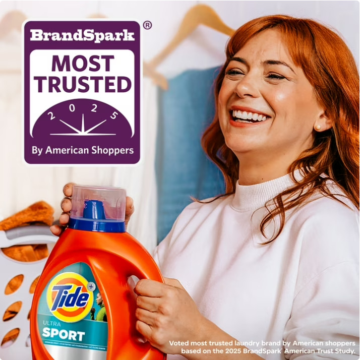 3P Tide Ultra Sport Liquid Laundry Detergent, Advanced Stain Fighter 52 Loads