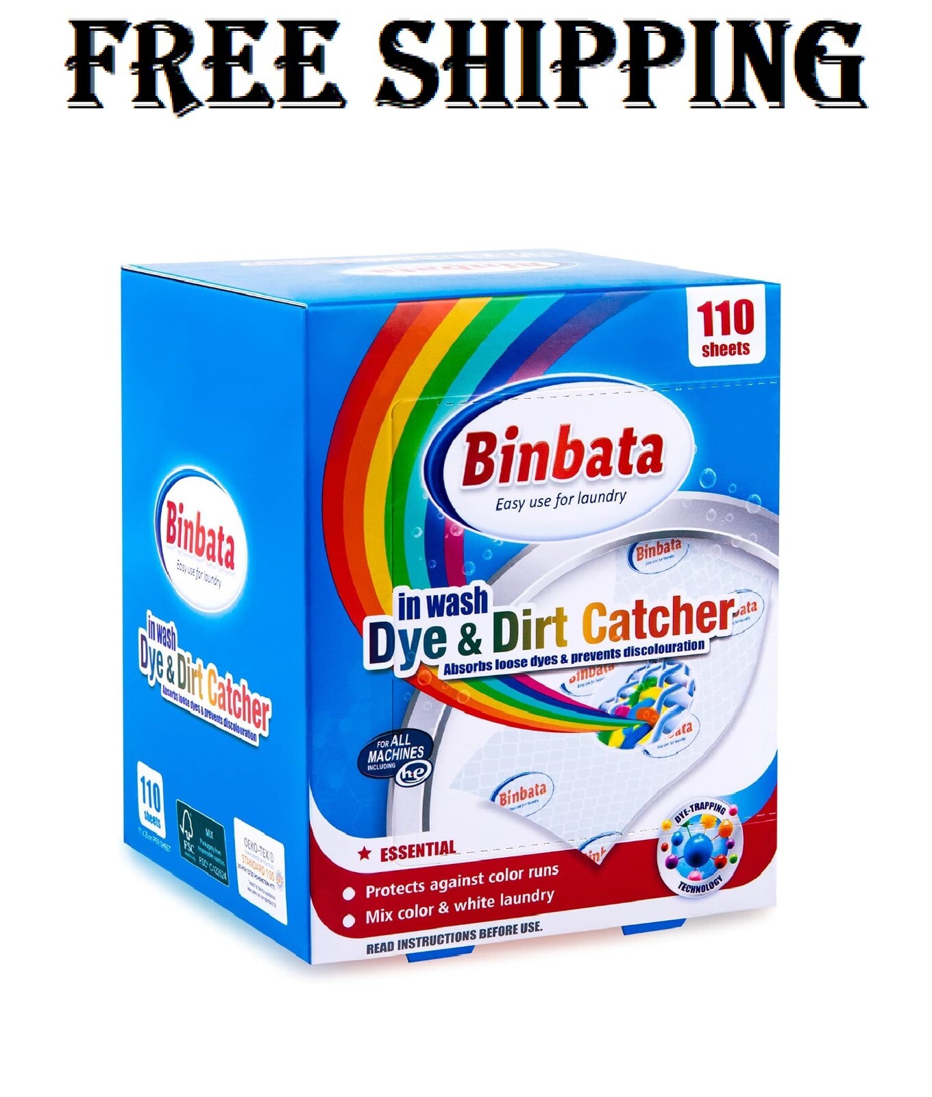 Color Grasper for Laundry 110 Count, Fragrance Free Dye Catcher Essential for Ho