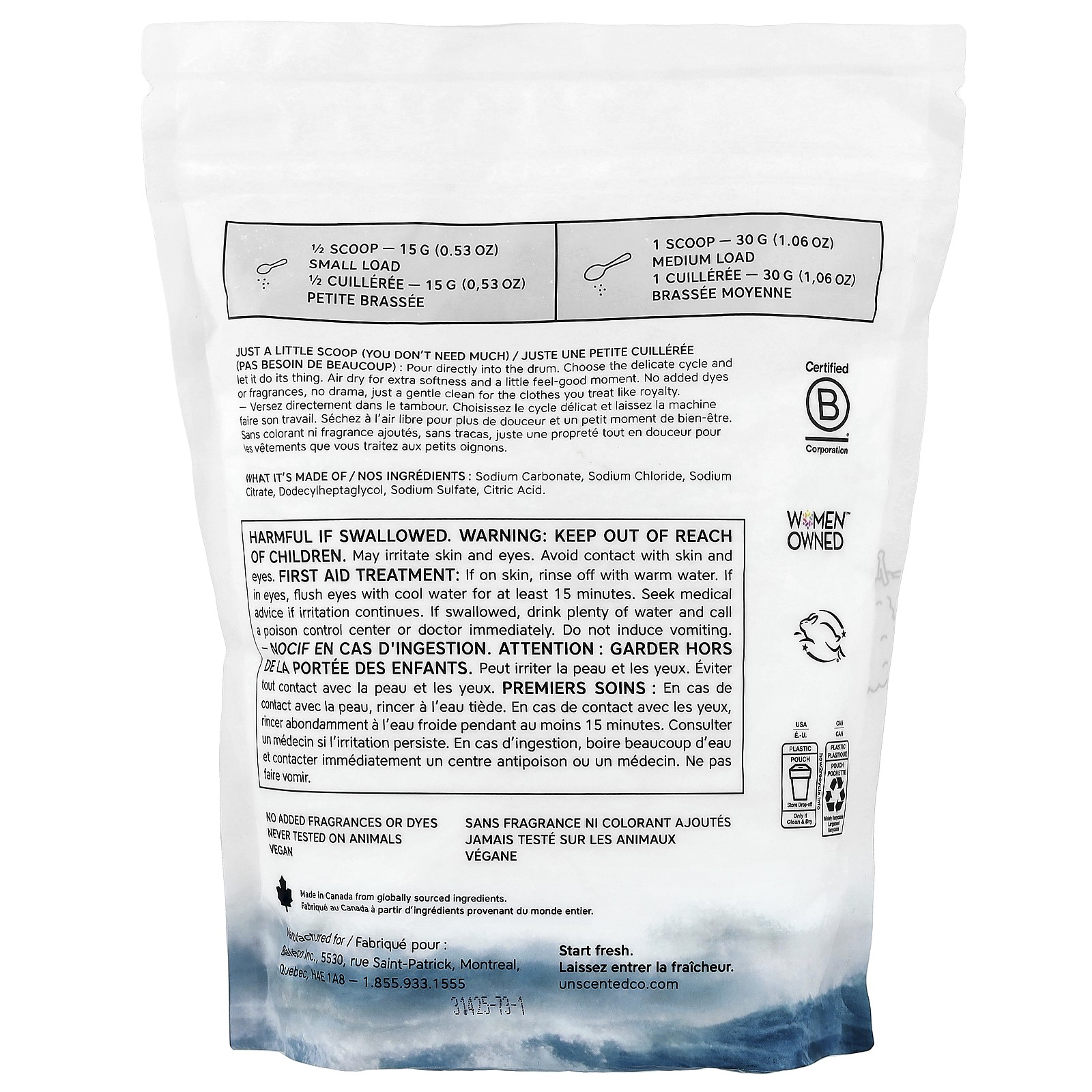 Delicate Laundry, Fragrance Free, 2.2 lb (1 kg)