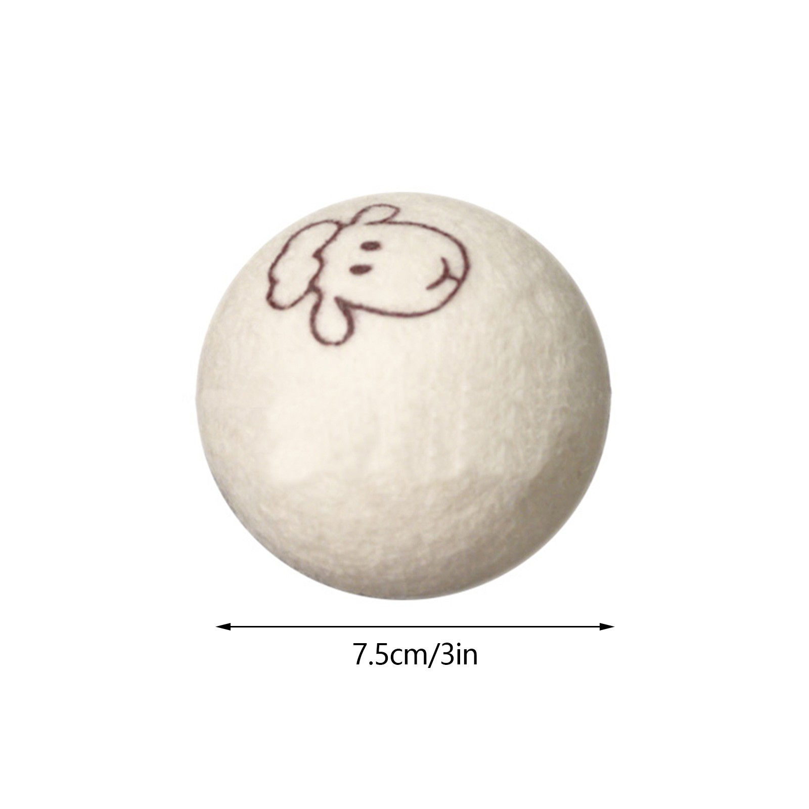 6pcs Wool Dryer Balls Natural Fabric Softener Reduce Wrinkles For Laundry White
