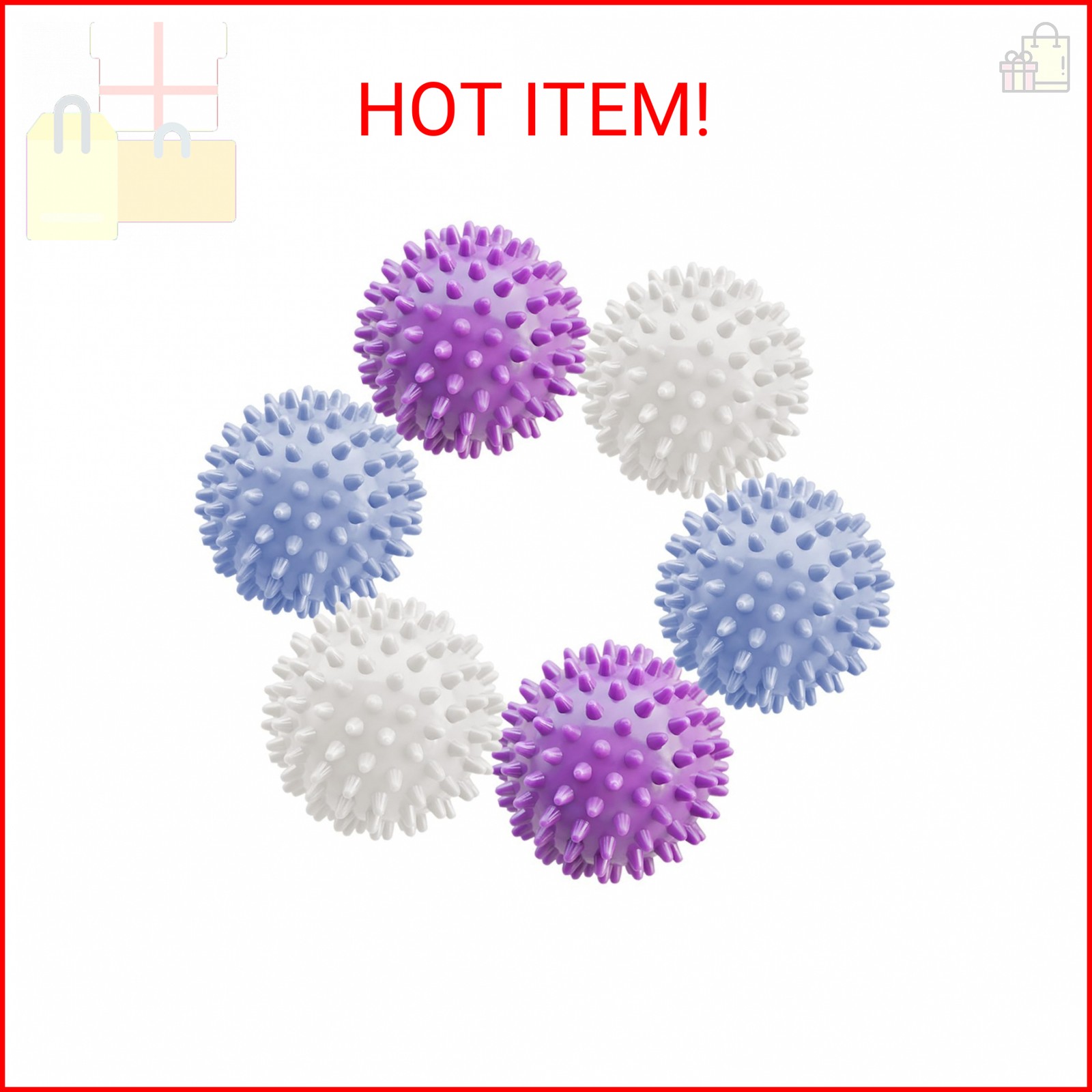 Cofimkate 6Pcs Small Dryer Balls, 2.36 Inch Reusable Laundry Balls for Washer &