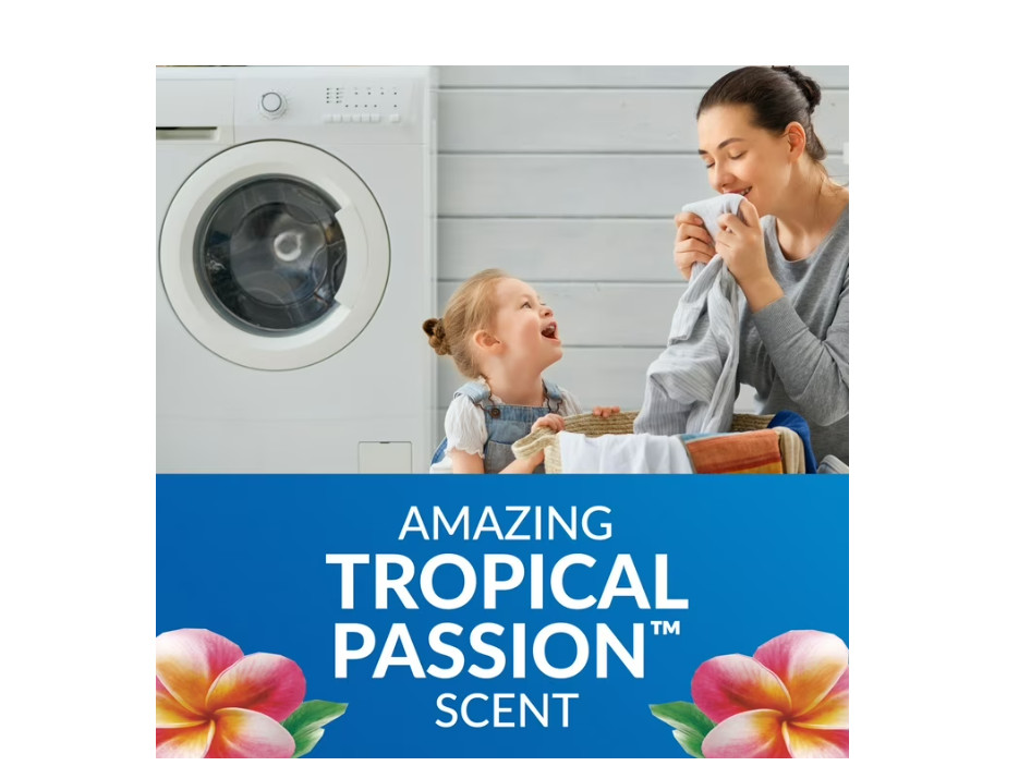 2 PACK Xtra Tropical Passion, 260 Loads Liquid Laundry Detergent, 312 fl oz