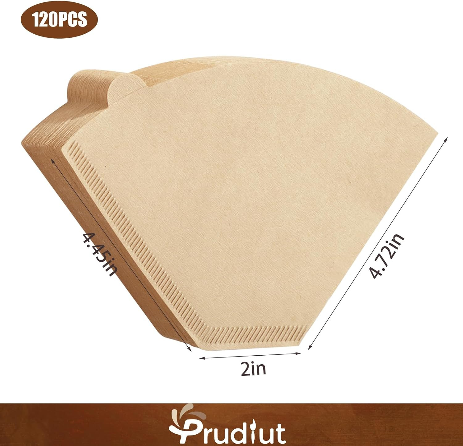 120 Count #4 Cone Coffee Filters 8-12 Cups, Disposable Natural Coffee Filters 4