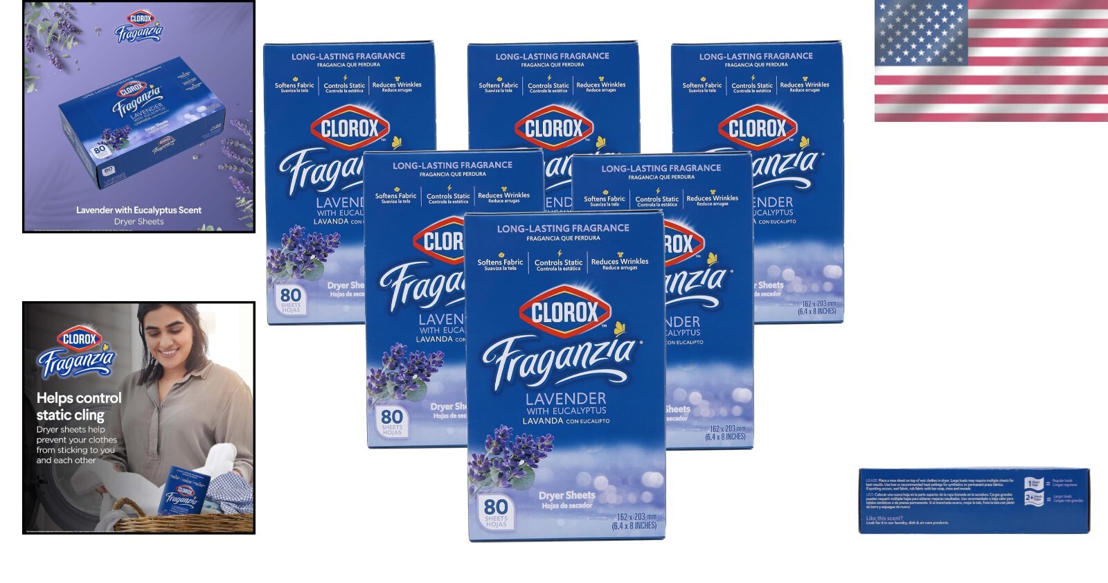 Wrinkle-Reducing Lavender Eucalyptus Dryer Sheets – 480 Total Softening Sheets