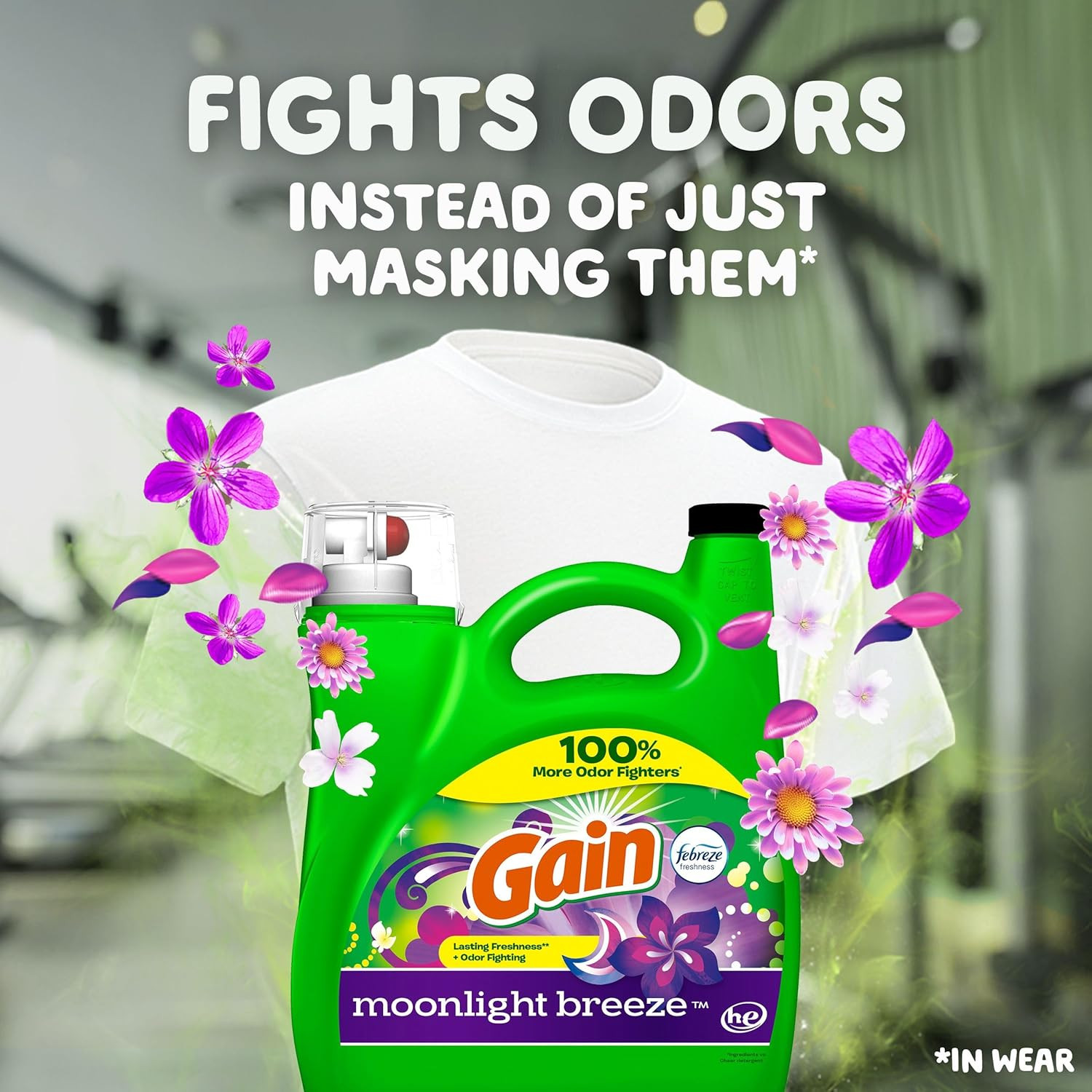Liquid Laundry Detergent, Moonlight Breeze Scent, 194 Fl Oz, 134 Loads, Freshnes