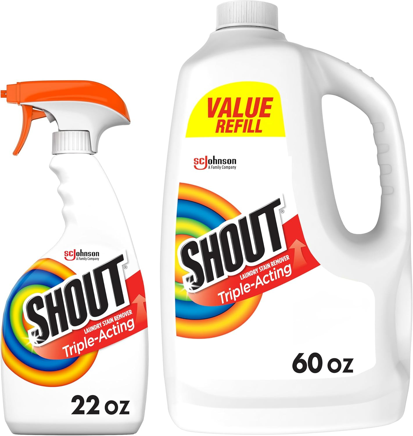 Shout Active Enzyme Spray and Wash Stain Remover Fabric Routine Bundle, Includes