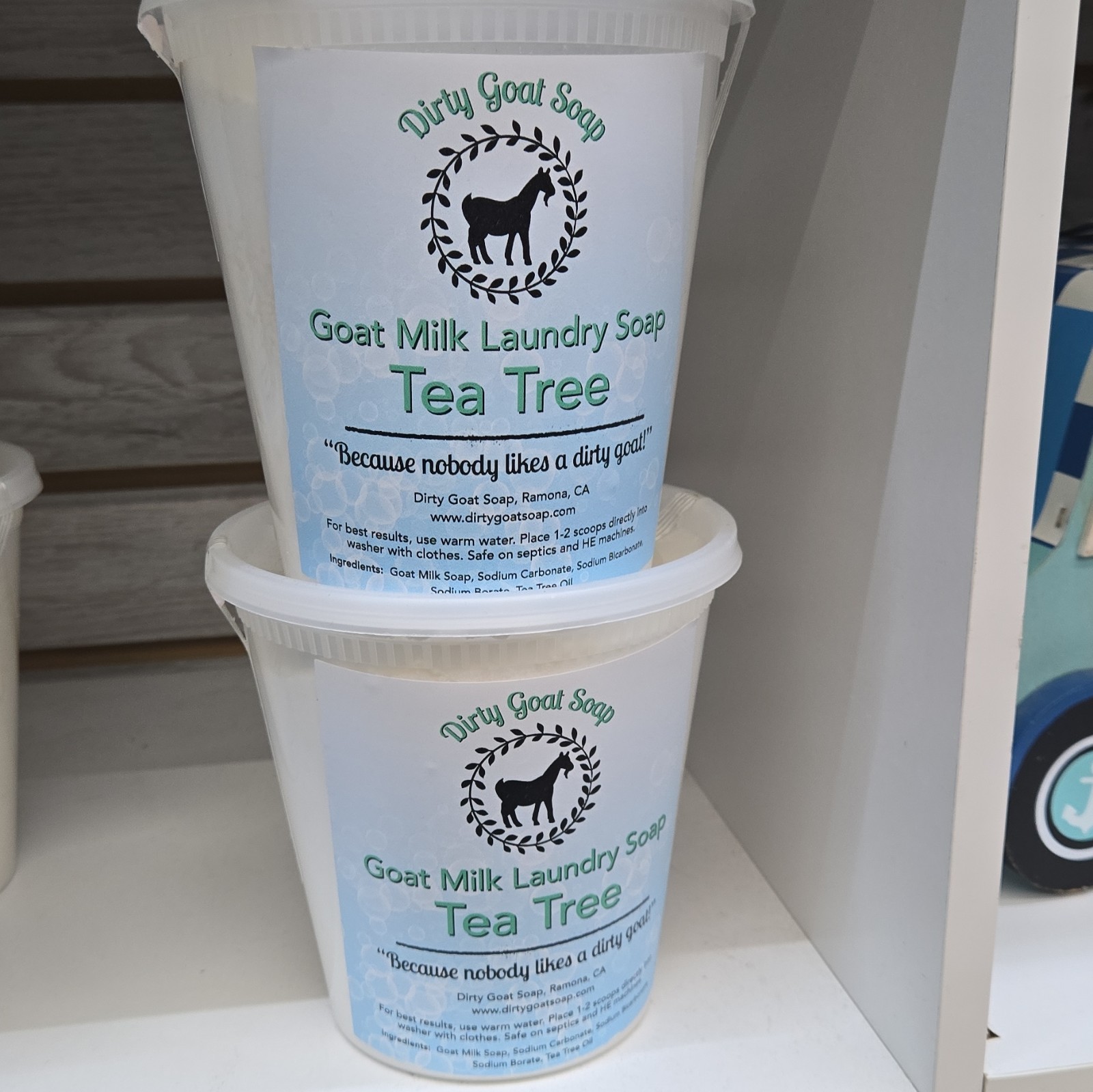 Dirty Goat Soap Goat Milk Laundry Detergent Powder Tea Tree 1 Gal Eco