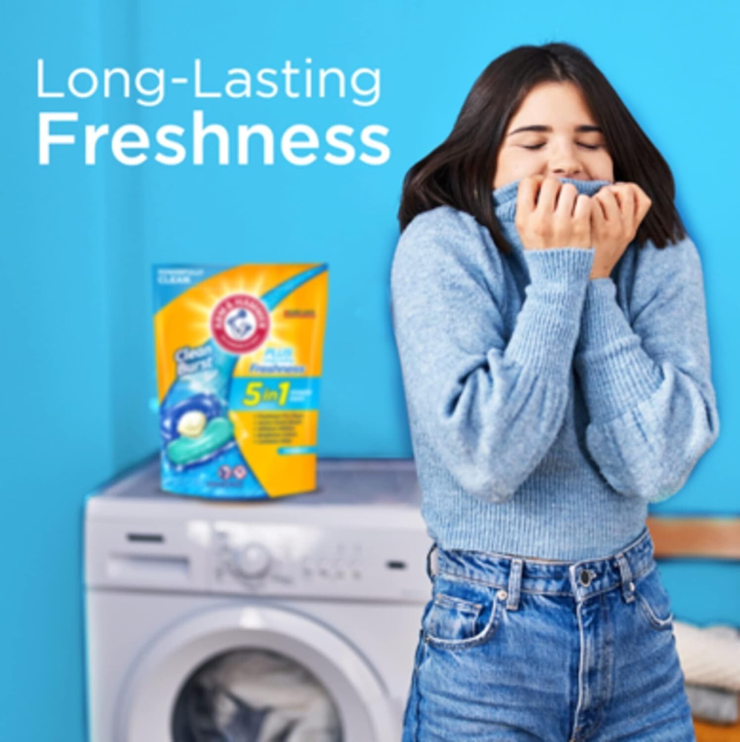Arm & Hammer Clean Burst 5-in-1 Laundry Detergent Power Paks, 42 Count