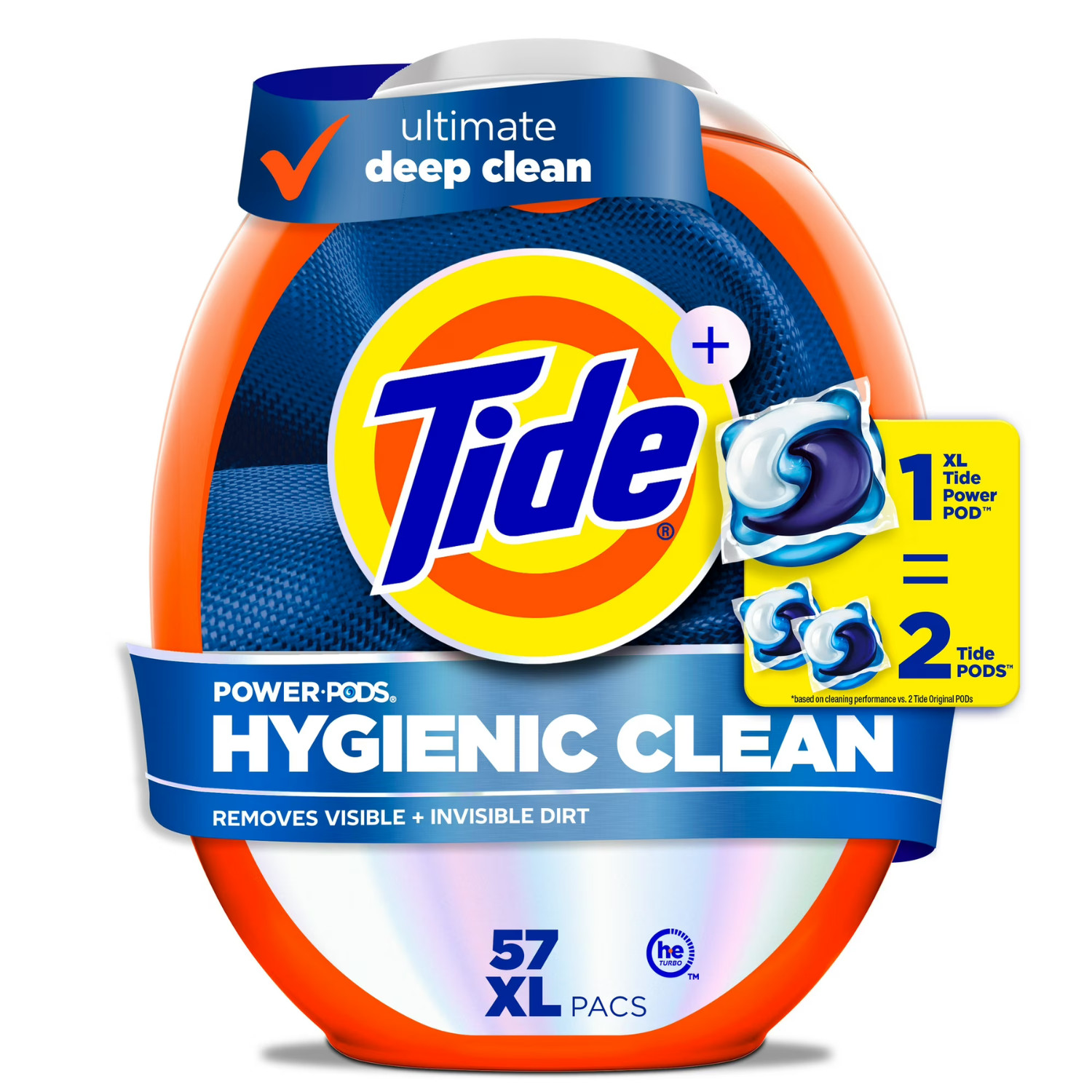 Tide Oxi Boost Power PODS Laundry Detergent Pacs 32 Ct Stain Remover, 2 Pack