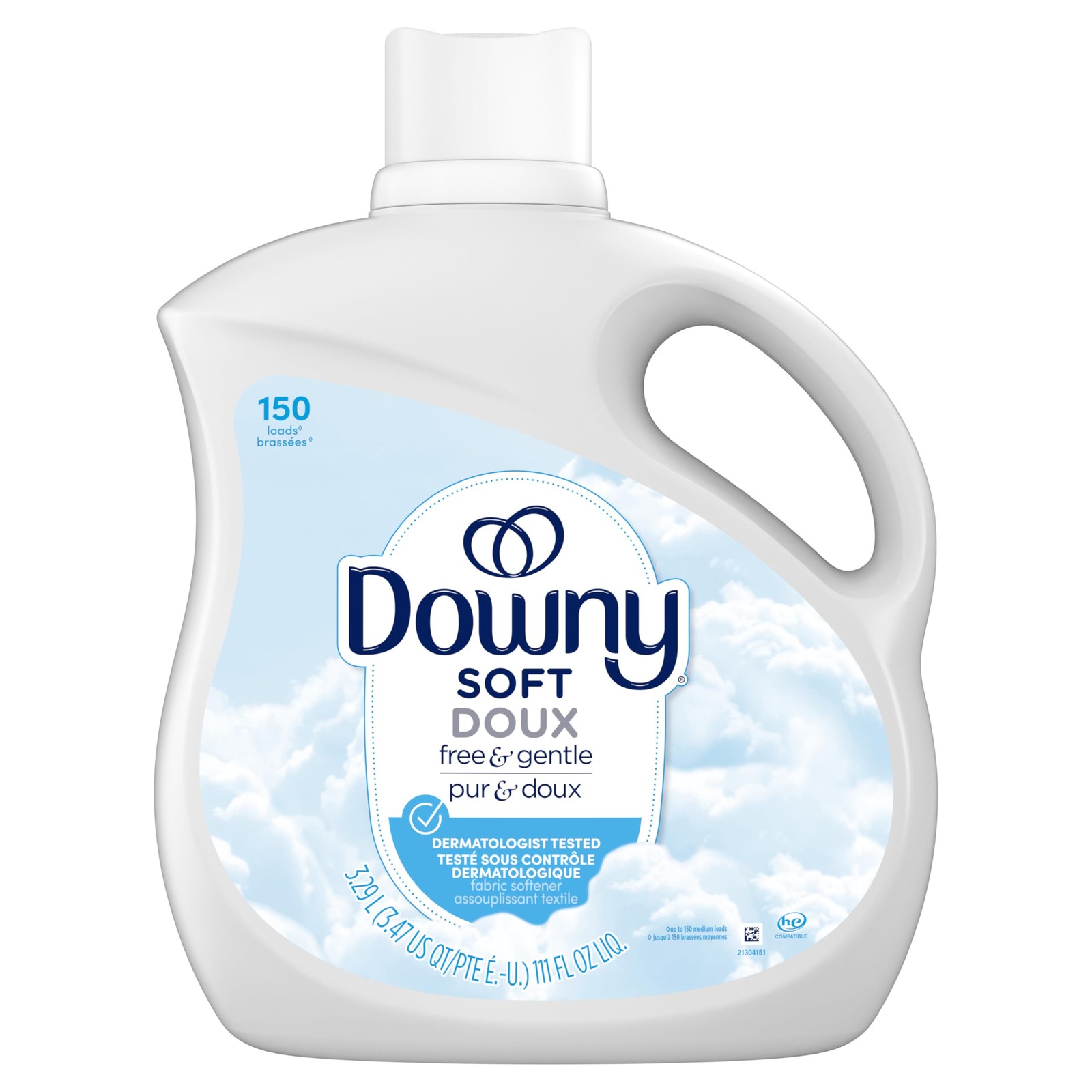 Downy Free & Gentle Liquid Fabric Softener, 111 fl 111 Fl Oz (Pack of 1), red