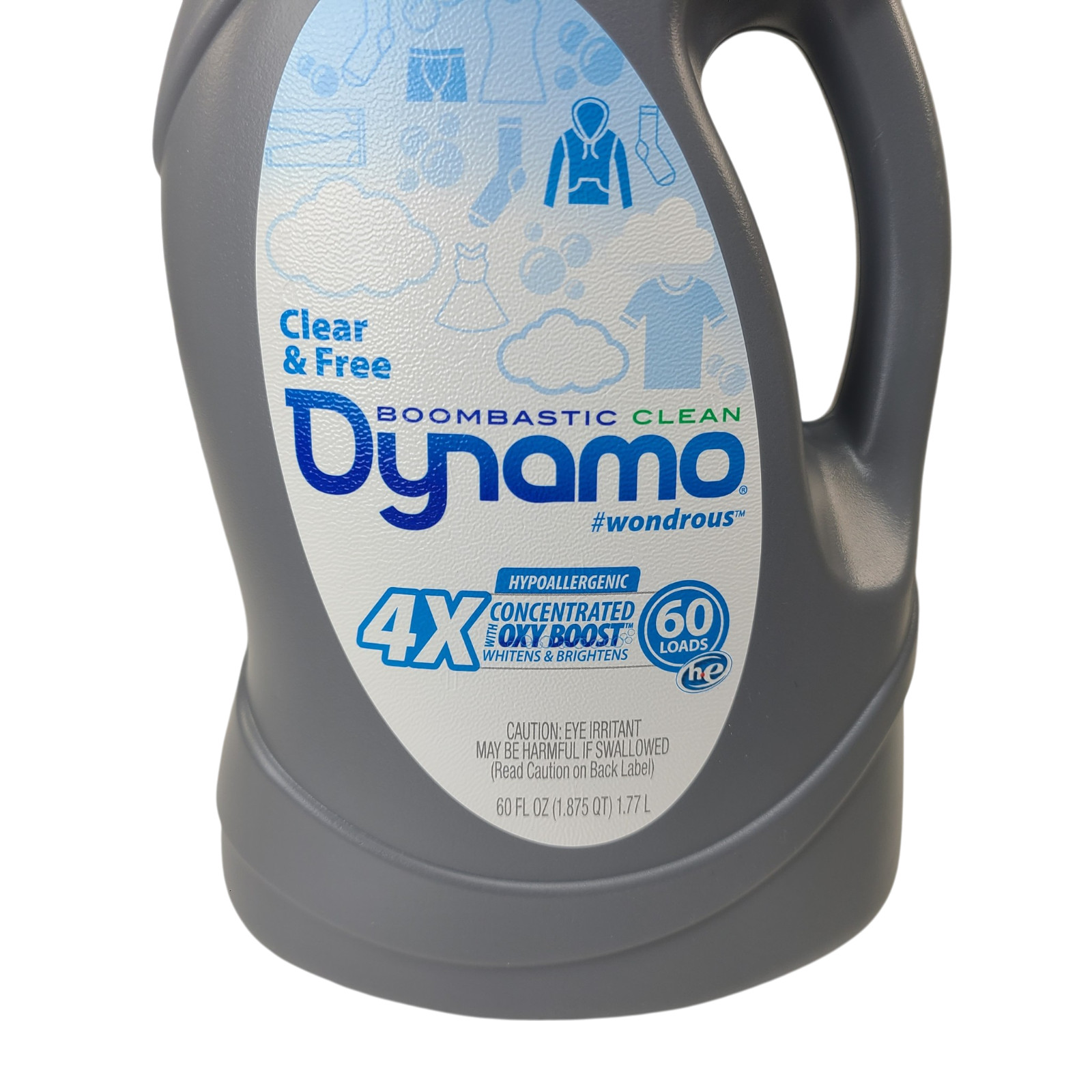 Dynamo Laundry Detergent Scent Free Clear 180 loads Concentrated HE Oxy Bundle