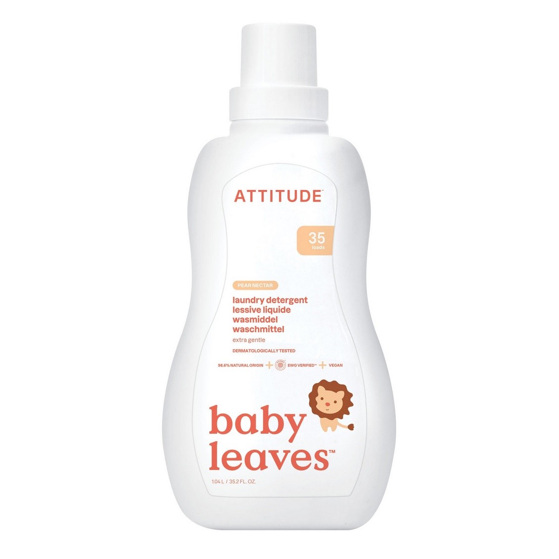 Baby Laundry Detergent – Pear Nectar, baby leaves, ATTITUDE