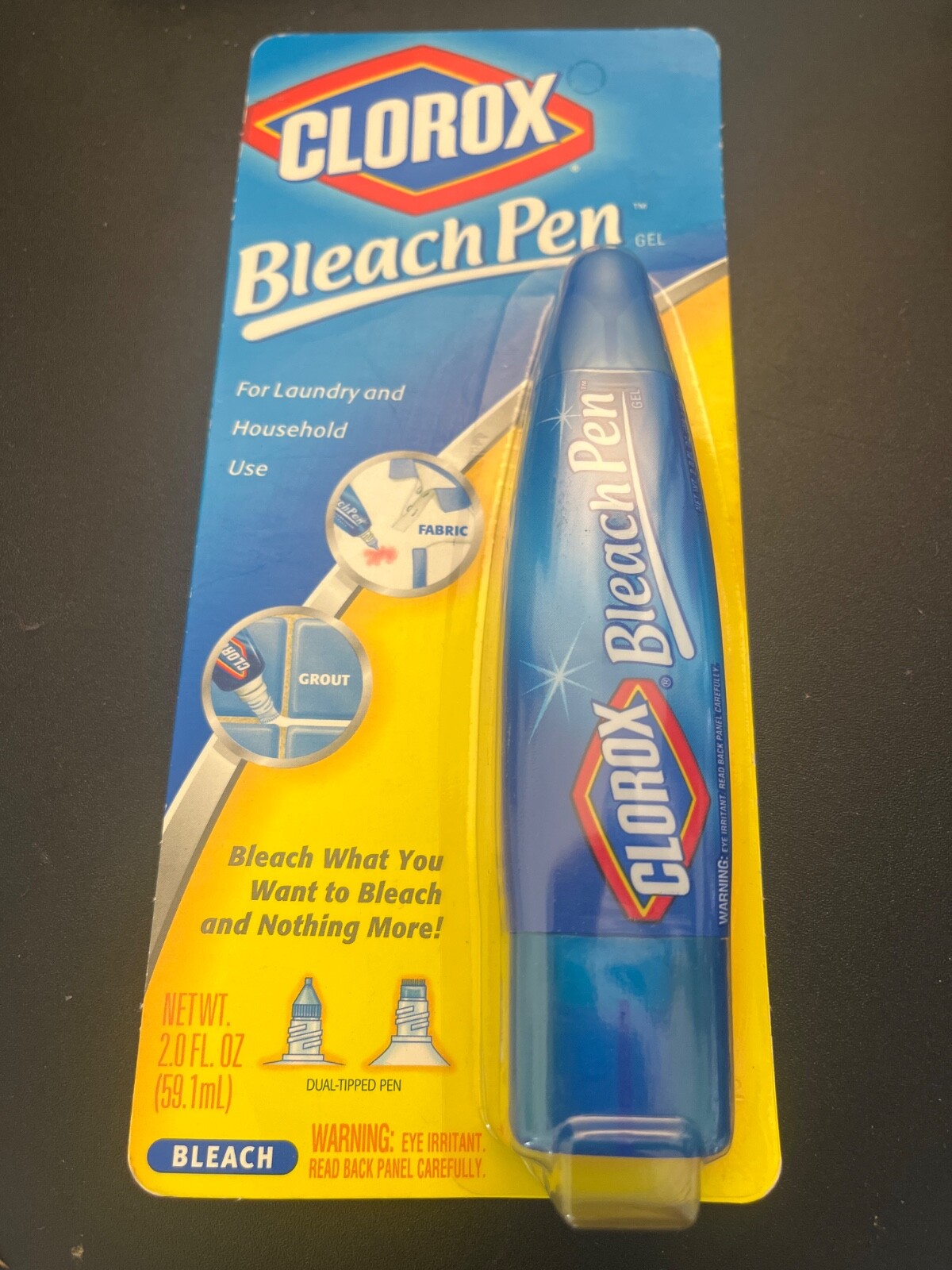 Clorox Bleach Pen Gel Laundry & Household Net Wt. 2.0 Fl Oz 2002 Dual Tipped