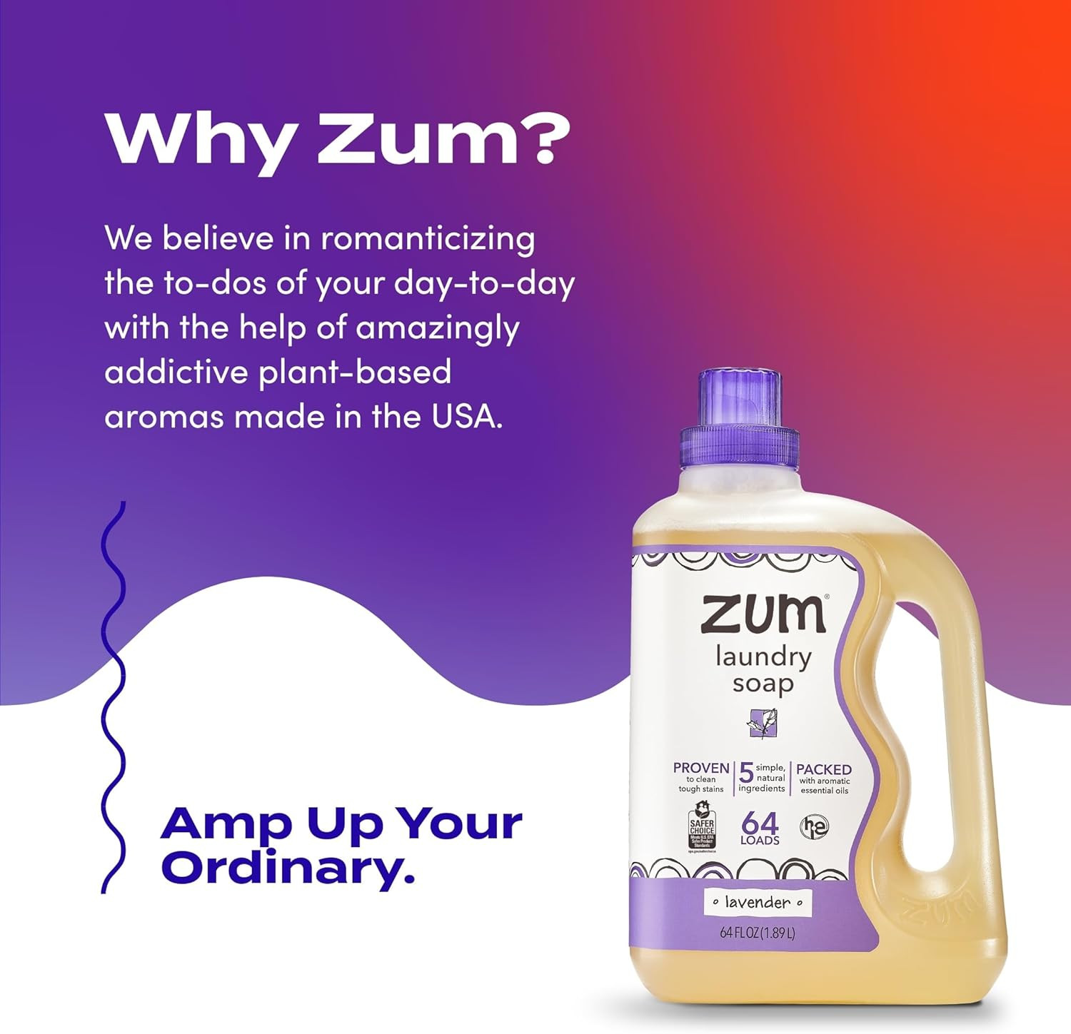 Indigo Wild Zum Clean Laundry Soap – Plant-Based Liquid Laundry Soap – Contains