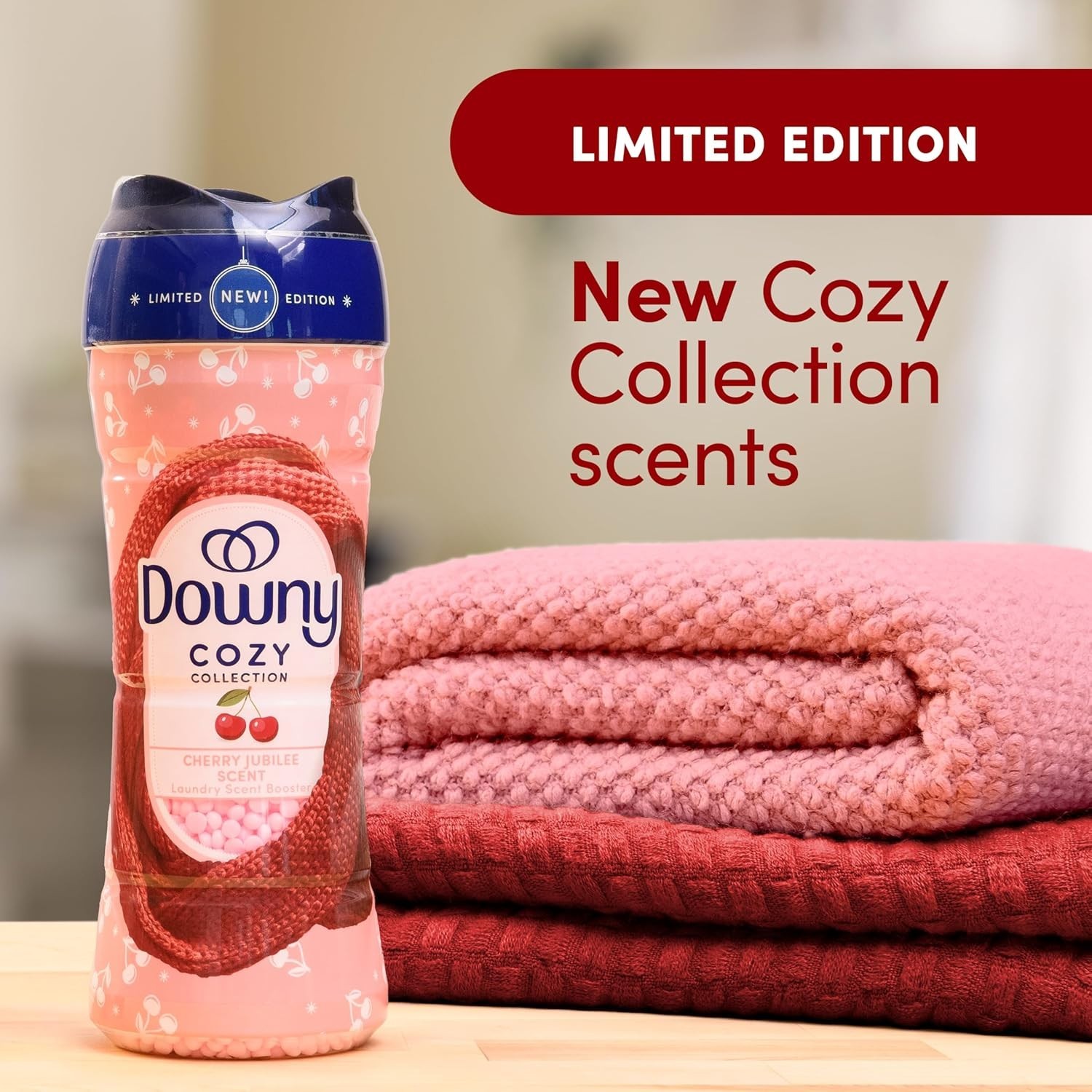 Cozy Collection In-Wash Laundry Scent Booster Beads, Cherry Jubilee Scent, 7.8 o