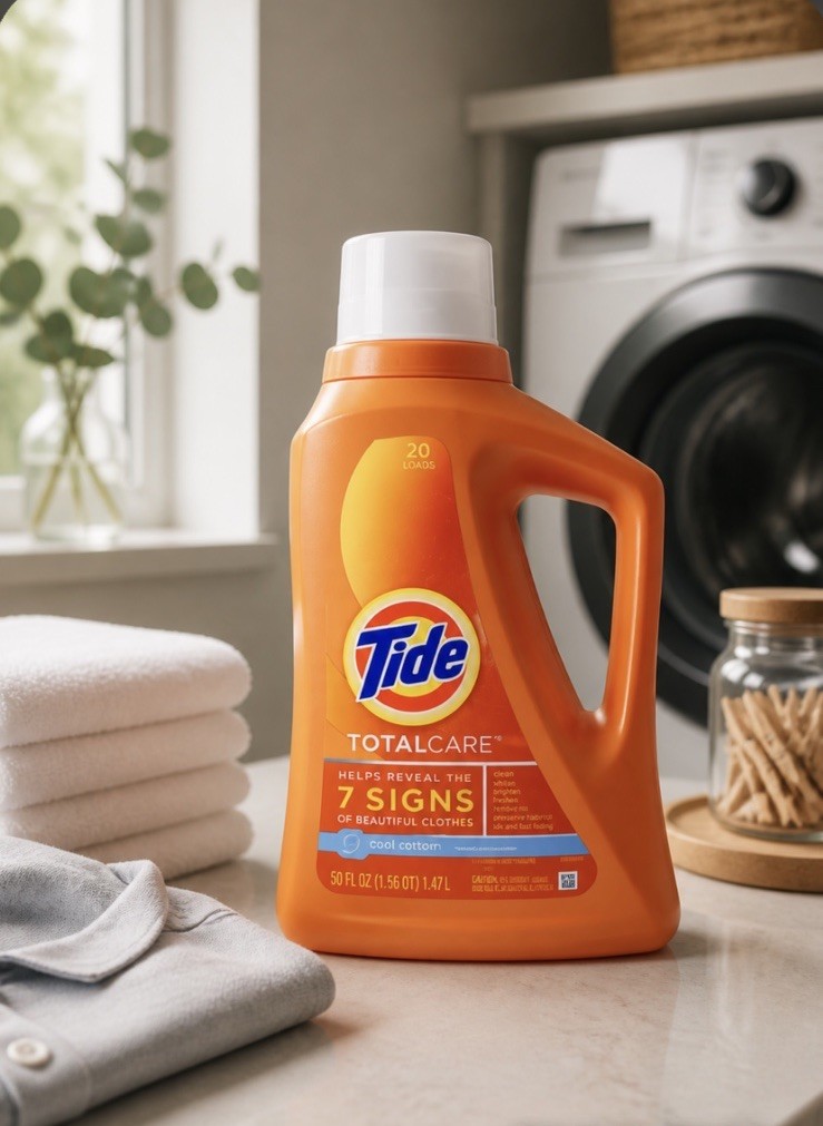 Tide Total Care Cool Cotton Laundry Detergent Cool Cotton 20 Loads 50oz New HTF