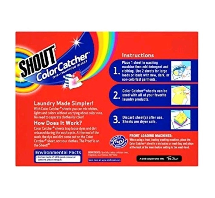 Shout Color Catcher Dye Trapping Laundry Sheets 24Ct For Mixed Load NEW SEALED