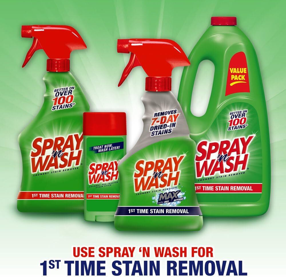 6 Pack Spray N Wash Laundry Stain Remover 22 Oz Trigger Bottles Stain Fighter