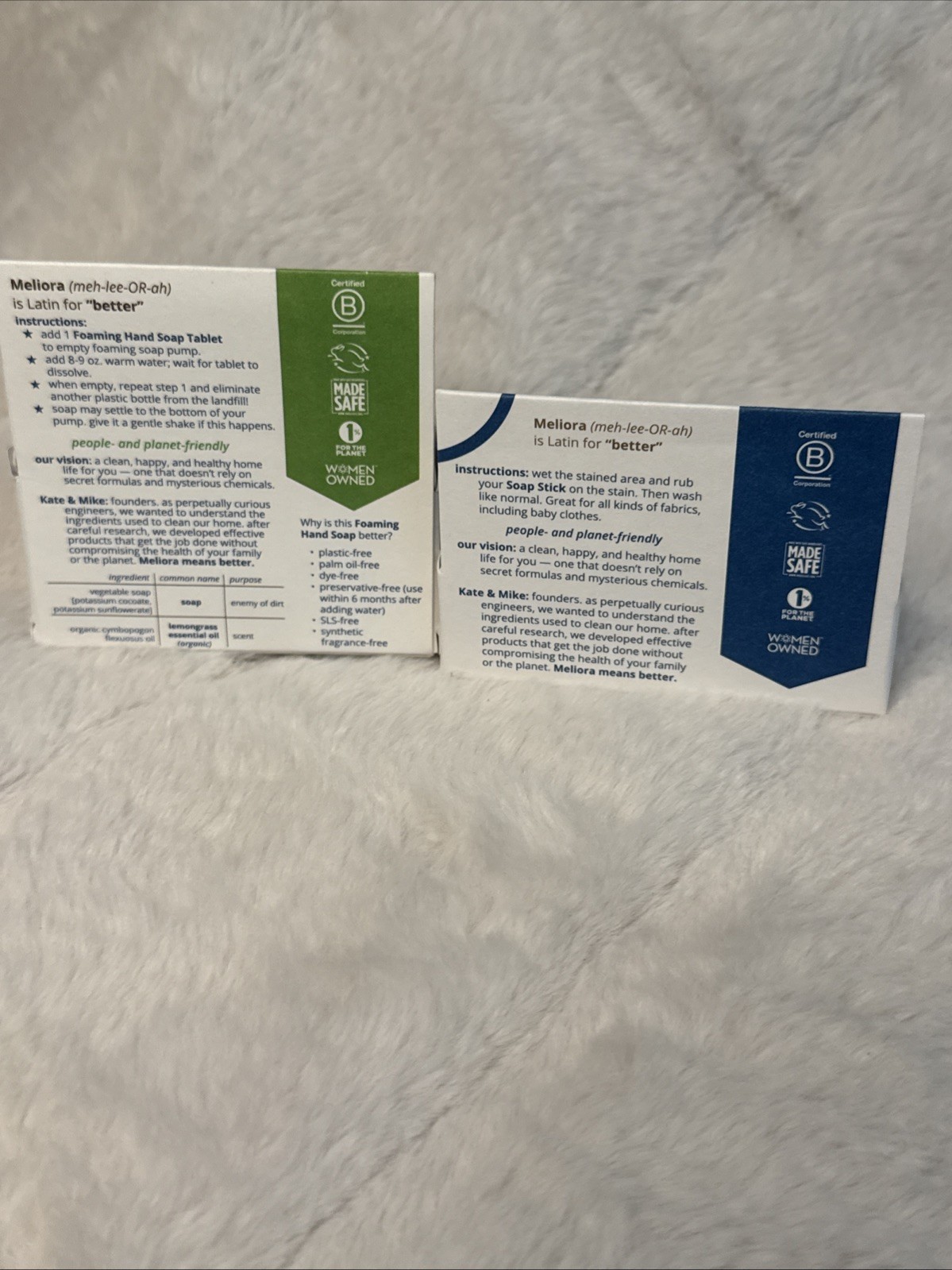 MELIORA STAIN REMOVAL STICK&foaming hand soap refill 6tablets free shipping A19