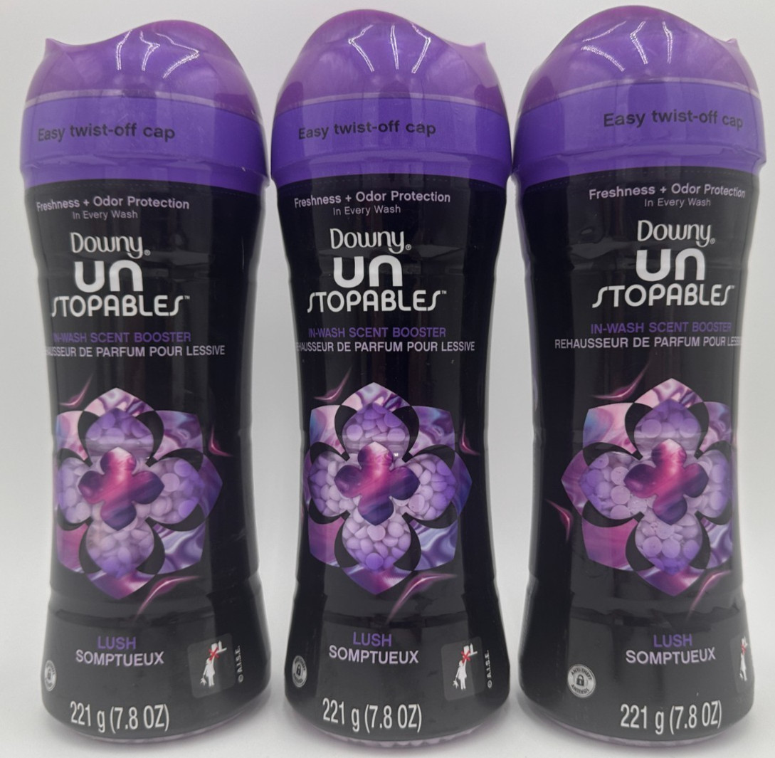 Lot Of 3 Downy Unstopables Tide Scent Booster Beads Laundry 7.8 oz Each New