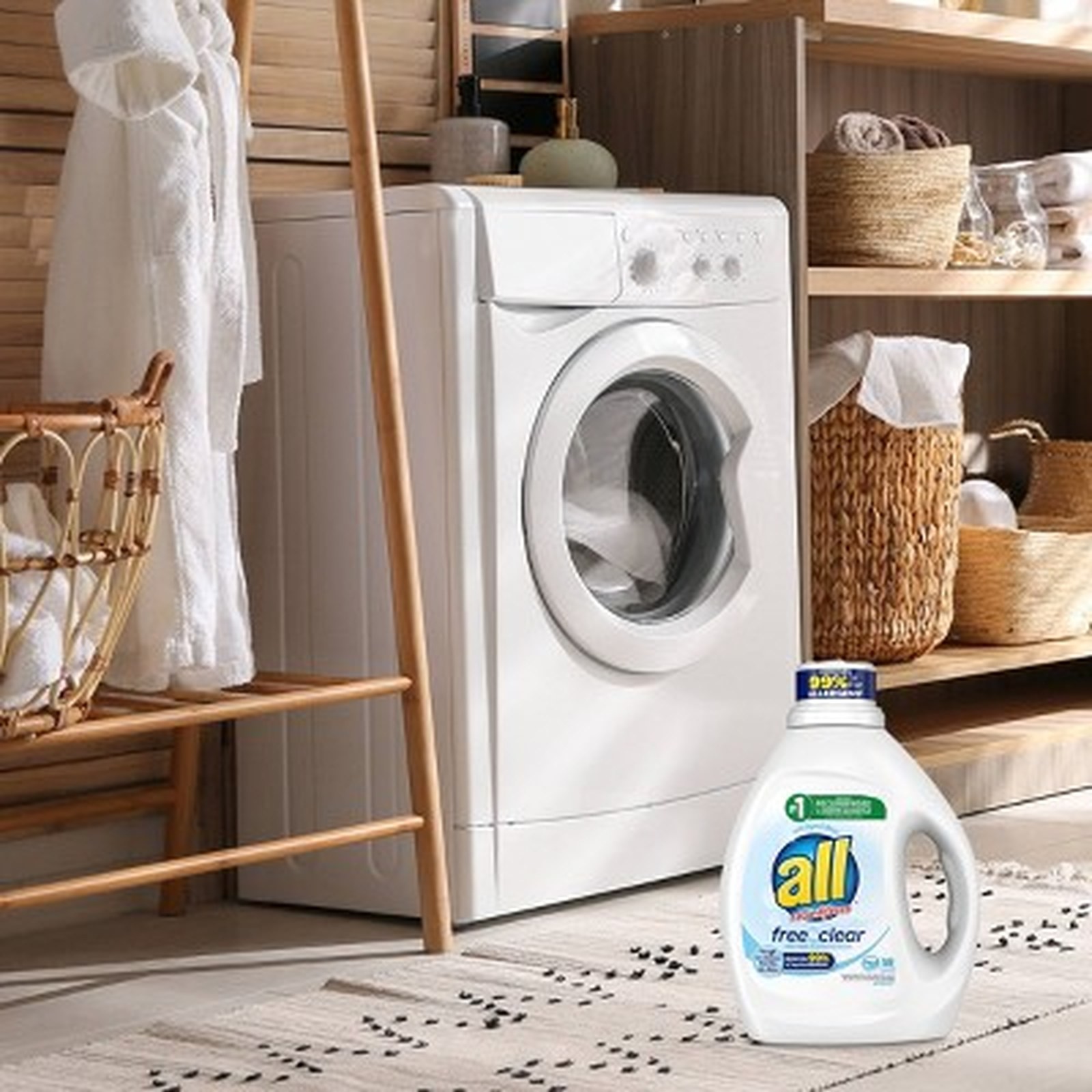 All Free Clear Liquid Laundry Detergent – Unscented, 154 fl oz, 123 Loads