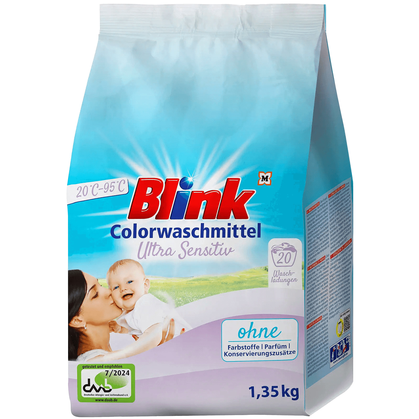 2X Blink Color Detergent 1.35 Ultra Sensitive 44WL Without Dyes & Perfume