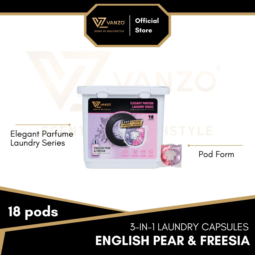 VANZO 3 In 1 Elegant Parfum Laundry Capsules Assorted Scent [PREMIUM]