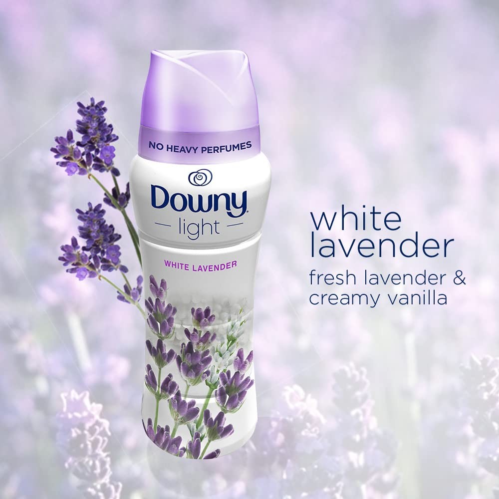 Downy Light Laundry Scent Booster Beads for Washer, White Lavender, 24 oz