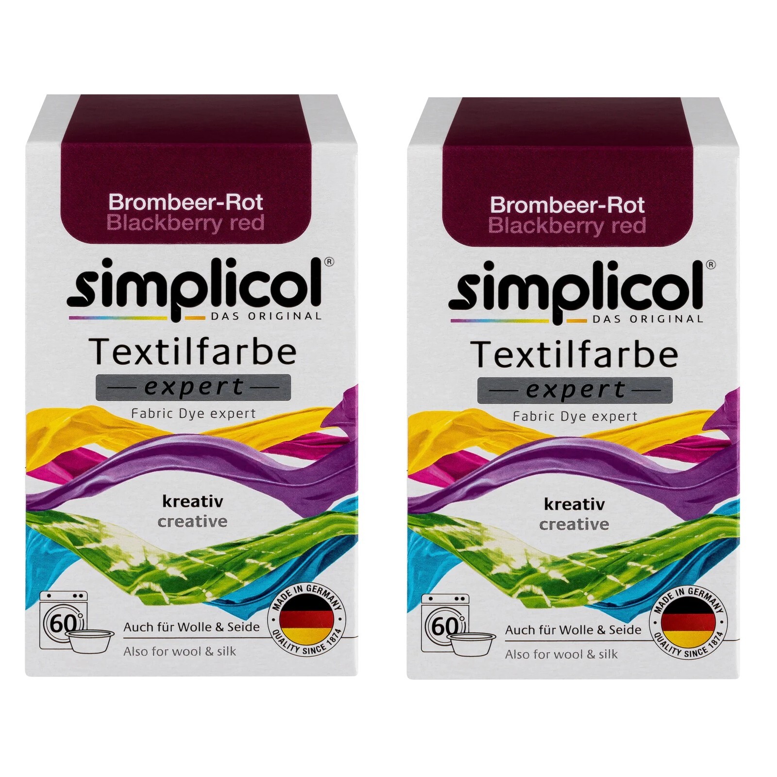 Simplicol Textile Color Expert Fabric Dye 2x Raspberry Red for 600g