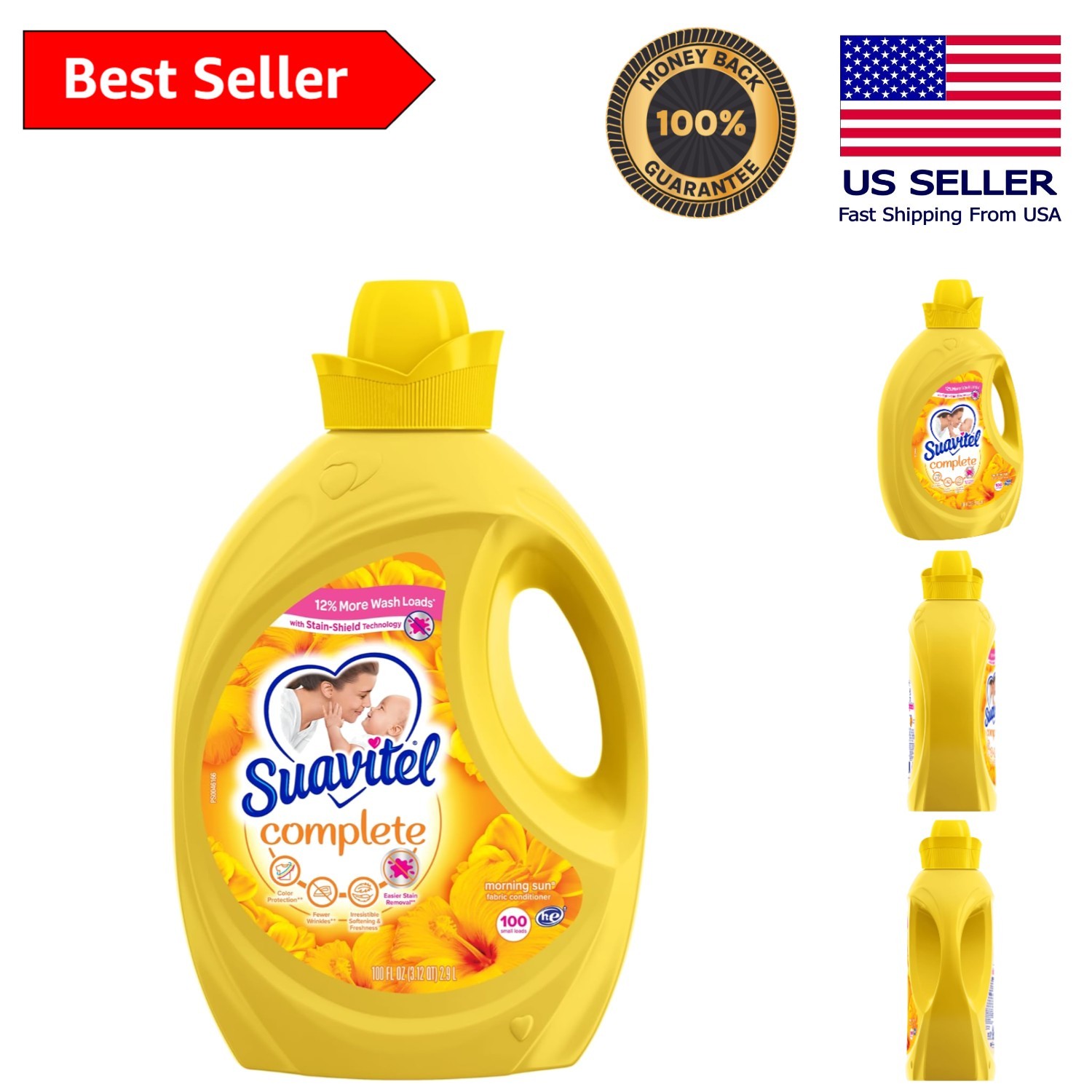 Complete Liquid Fabric Conditioner – 100 Loads, Natural Morning Sun Freshness