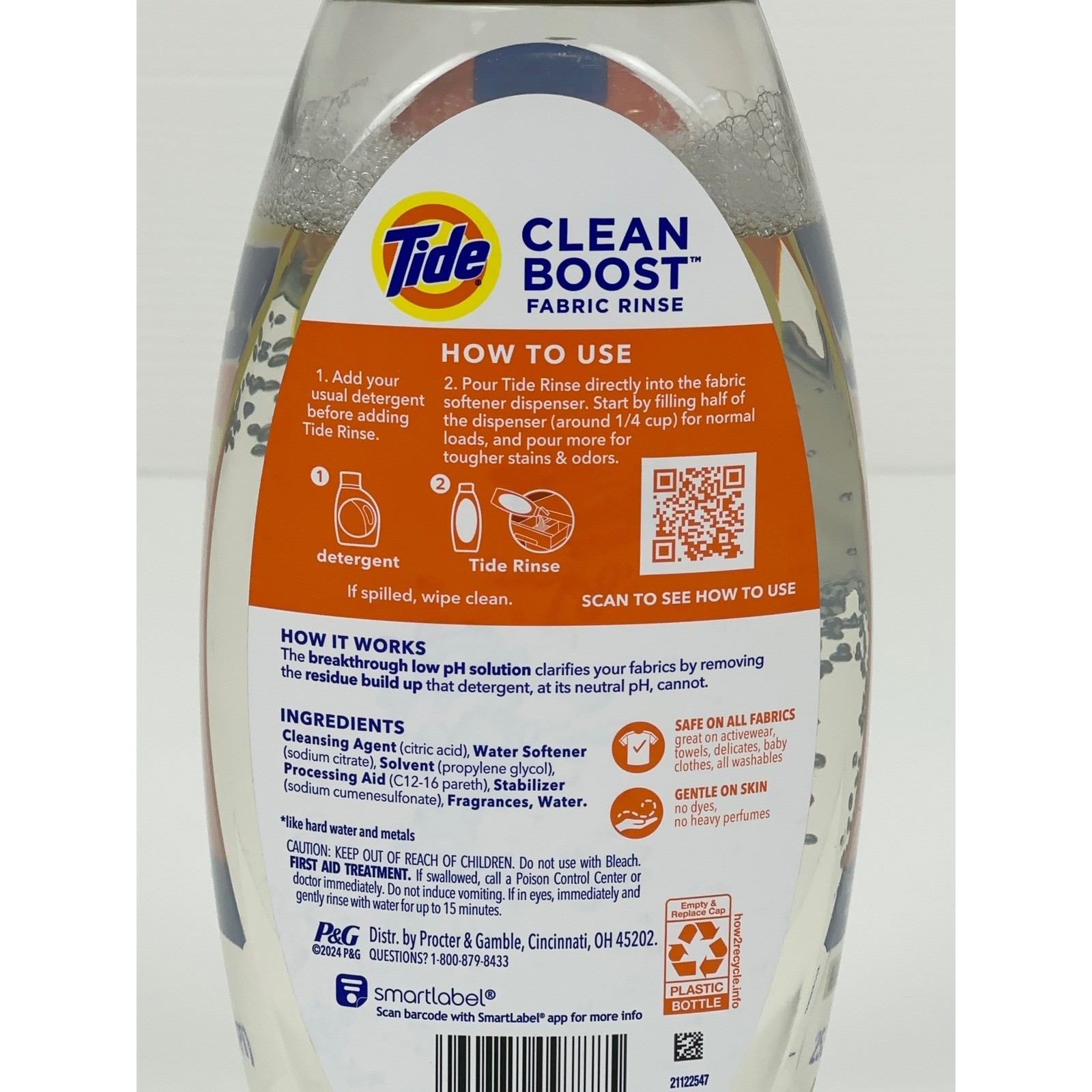 Tide Clean Boost Fabric Rinse Original Scent 25.5 fl oz 3X Deep Cleaning Power