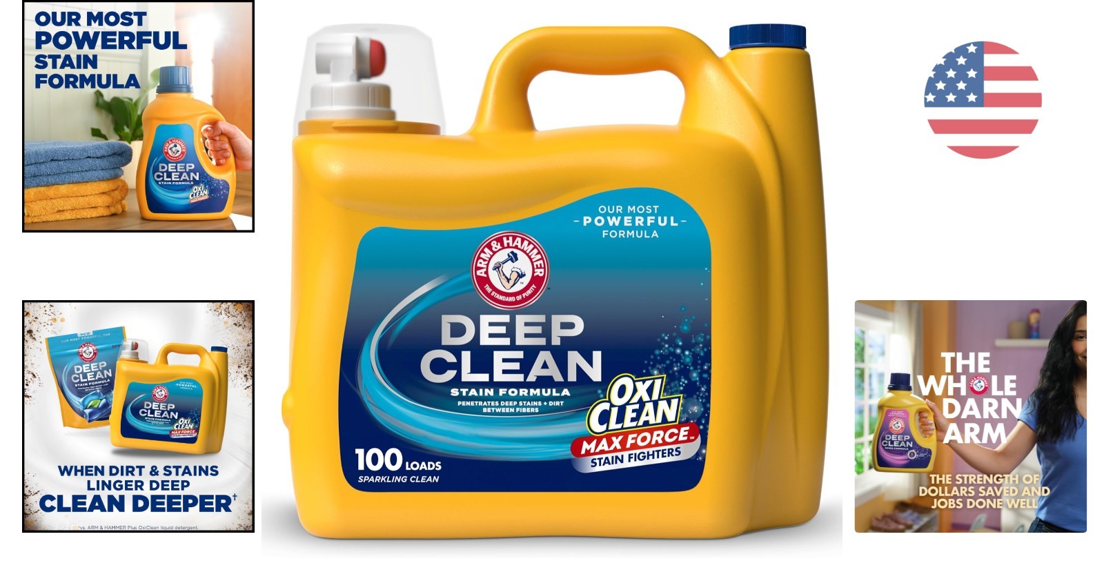 Plus OxiClean Max Force 150 Fl Oz Deep Clean Laundry Detergent, Sparkling Fresh
