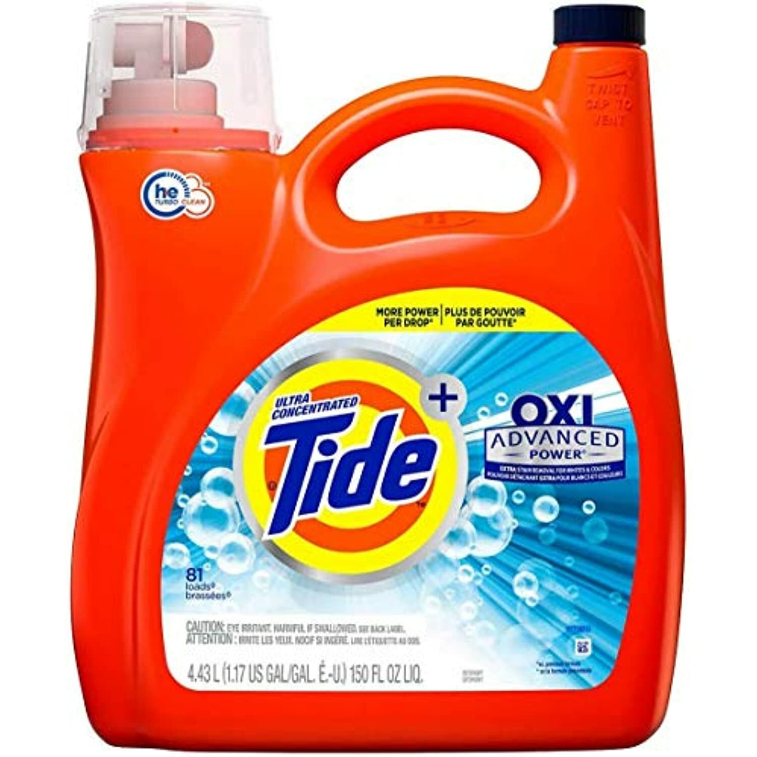 Tide Ultra Concentrate, OXI Advanced Power,Extra Stain Removel for Whites &