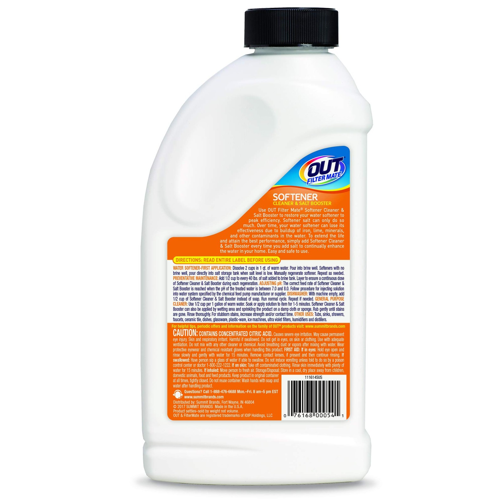 Filter Mate Water Softener Cleaner and Salt Booster Powder, 24 oz Bottle 2-Pack