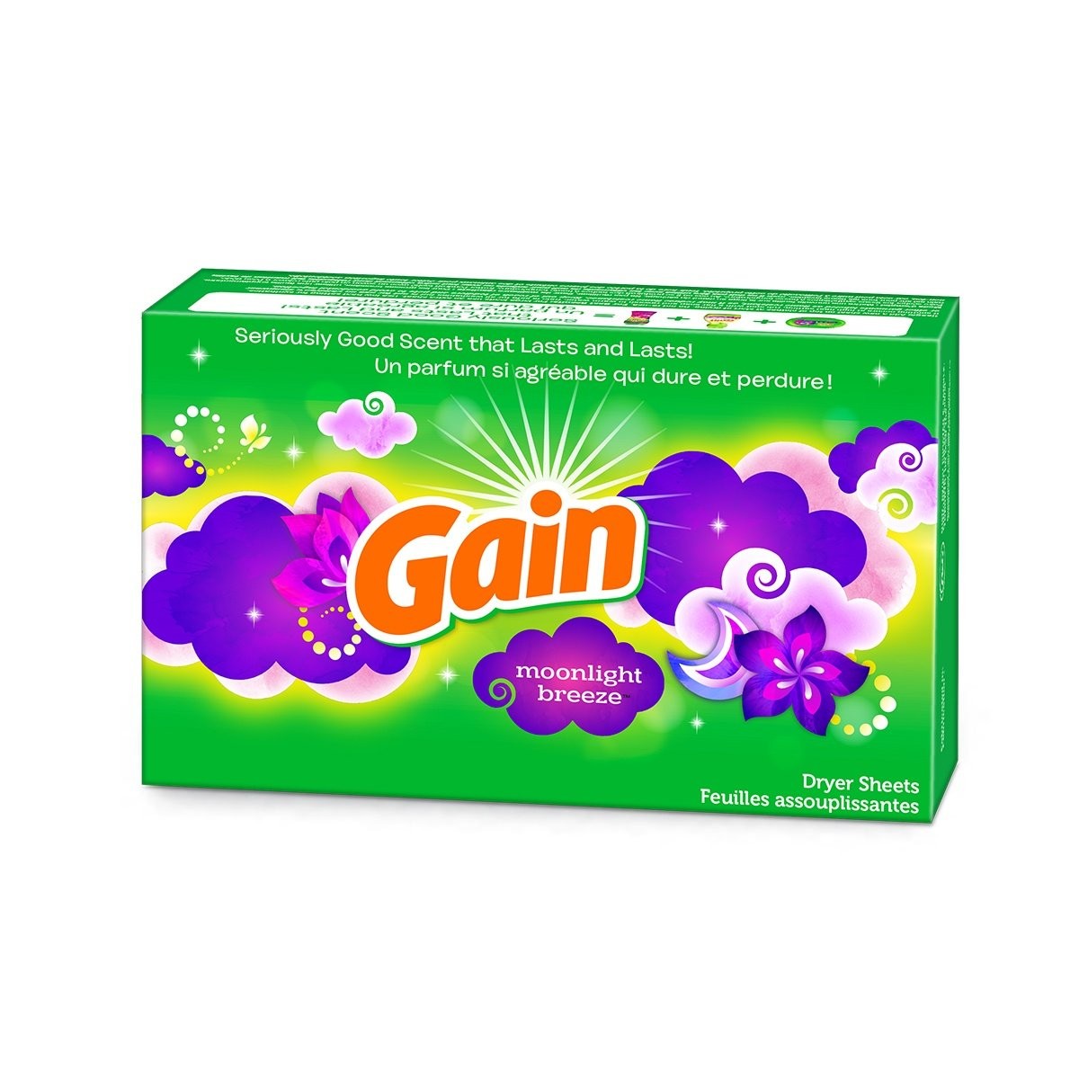 Gain Dryer Sheets 60 Count Fight Static Reduce Wrinkles Fresh Scent