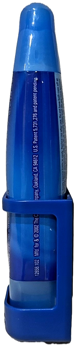 Clorox Bleach Pen Dual Tipped 2 Oz + Magnetic Holder NOS Discontinued 2002 Blue