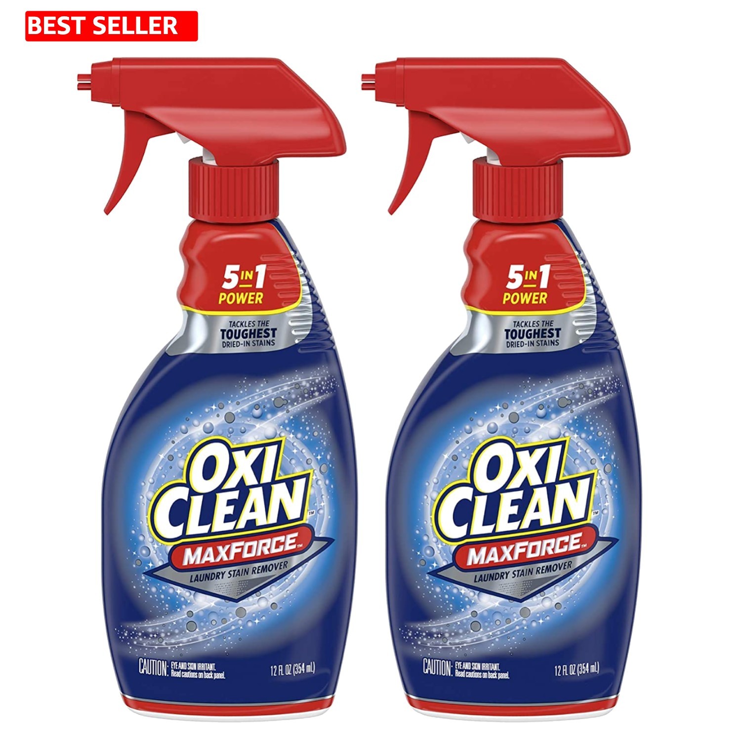 2-Pack Max Force 5 in 1 Power Laundry Spray – Effective Stain Removal Solution