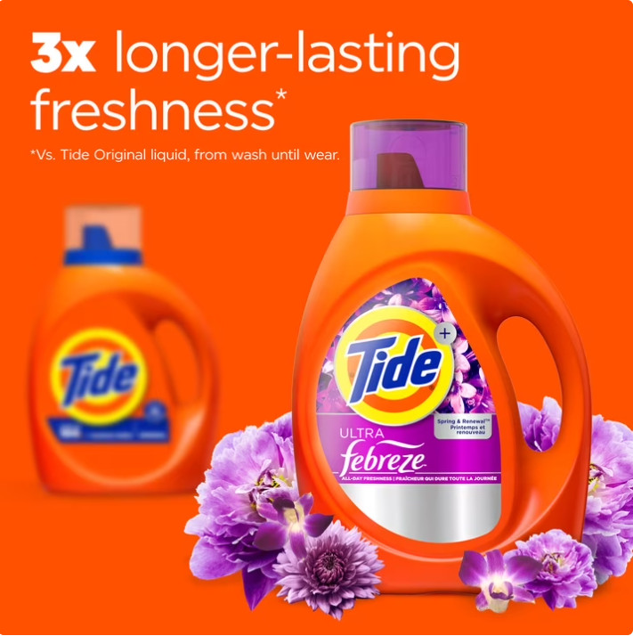 3 Pack Ultra Febreze Liquid Laundry Detergent, Spring, Renewal Scent,117fl oz Pk