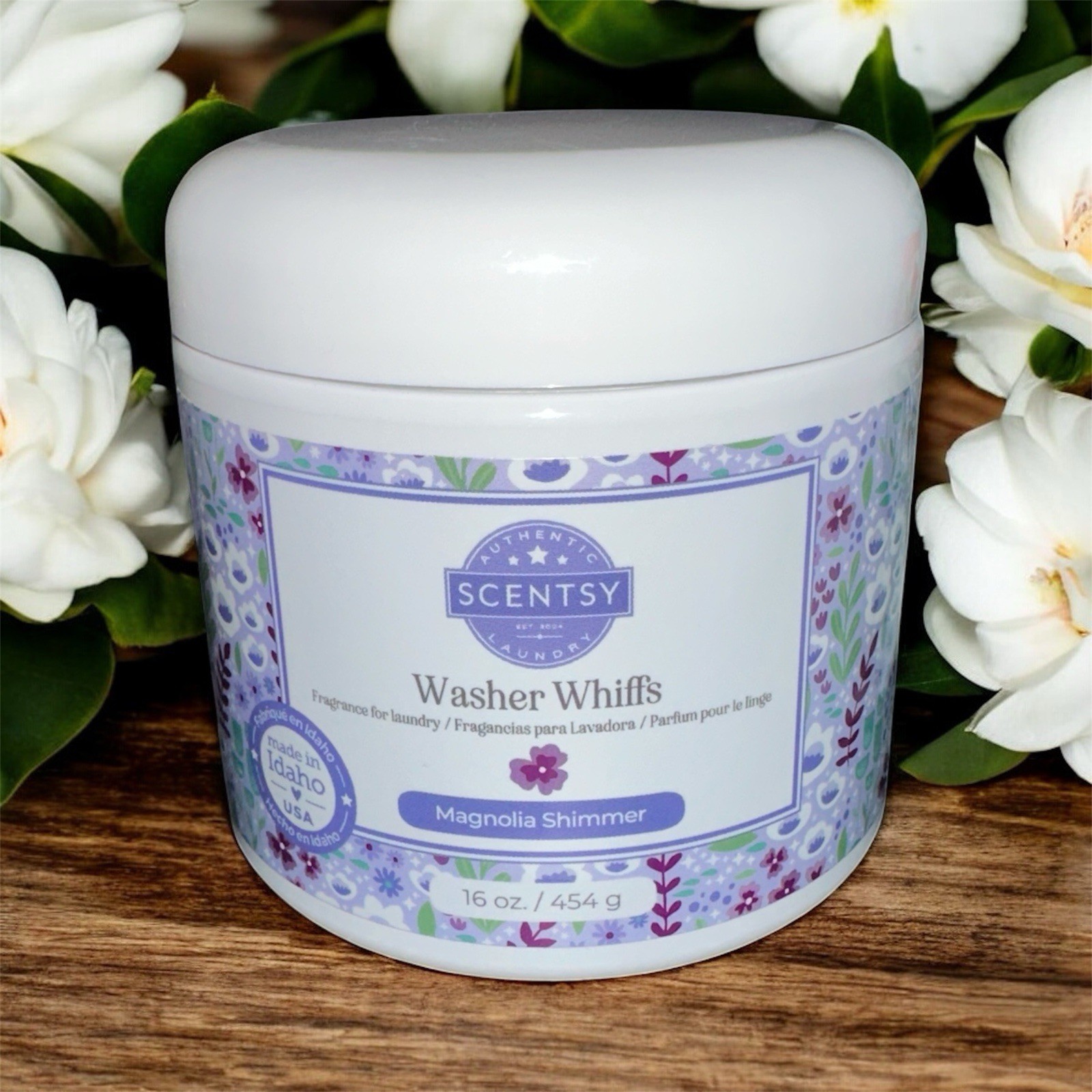 Scentsy Washer Whiffs Magnolia Shimmer 16 oz NEW Ships Free