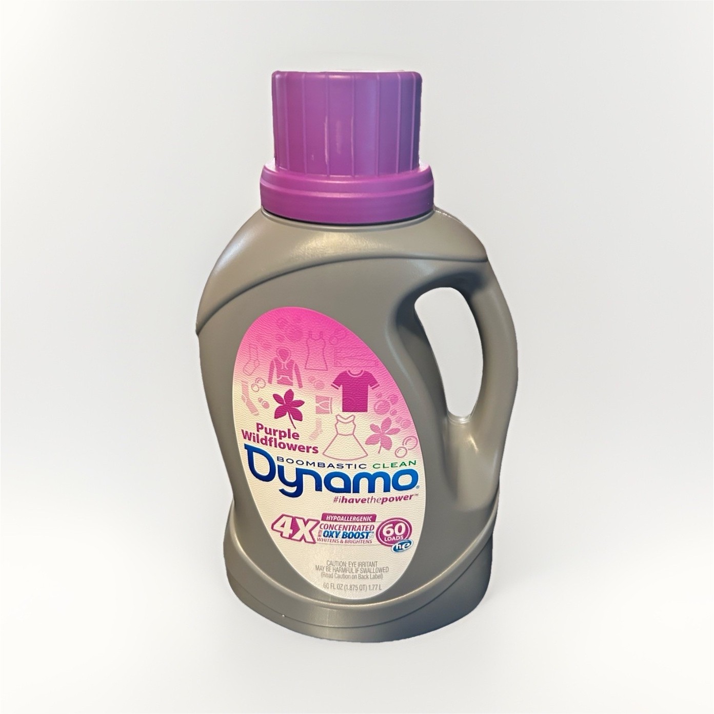 Dynamo Boombastic Clean Laundry Detergent Purple Wildflowers Oxy Boost 60 Loads